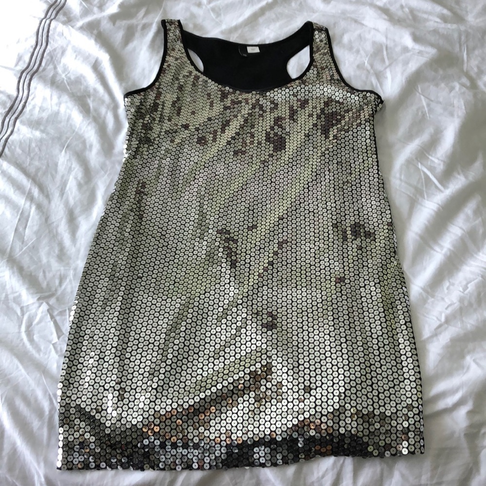 H&M Silver Sequin Party Dress